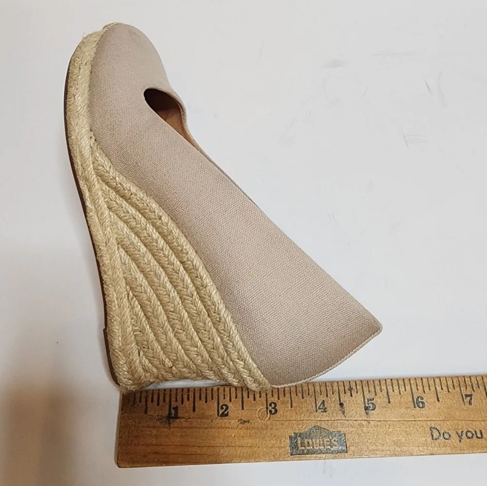 J. Crew Canvas espadrille wedges in Flax. Women's size‎ 8.5.